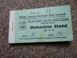 Derby County Football Club Book of Tickets 1963-64 for sale on Ebay