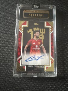 Topps Premier League PalatialBruno Fernandes Manchester United Auto 1/5 for sale on Ebay