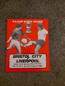 BRISTOL CITY V LIVERPOOL ( SATURDAY 9TH MARCH 1974 ) for sale on Ebay
