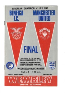 1968 European Cup Final Benfica v Manchester United - Programme for sale on Ebay