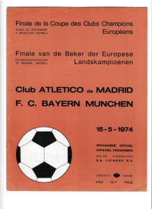 1974 European Cup Final Atletico Madrid v Bayern Munich - Programme for sale on Ebay
