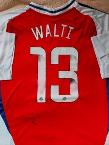 Lia Walti Autograph Arsenal Hand Signed Shirt Womens Football WSL for sale on Ebay