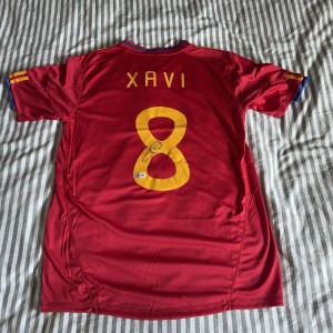 Xavi Hernandez Beckett Authenticated Signed Football Shirt for sale on Ebay