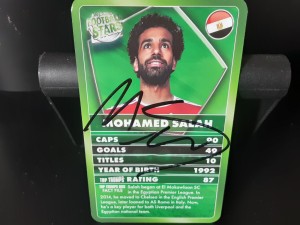 MOHAMED SALAH - EGYPT Hand Signed Top Trumps Football trading card for sale on Ebay