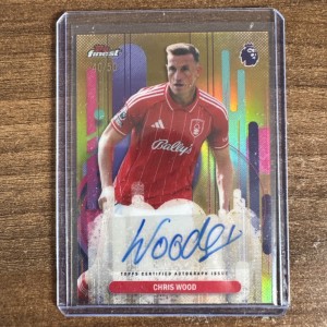 2025-26 Topps Finest Premier League Chris Wood Auto Gold /50 - Nottingham Forest for sale on Ebay