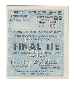 1949 FA Cup Final Wolverhampton Wanderers v Leicester City - TICKET for sale on Ebay