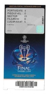2014 UEFA Champions League Final Real Madrid v Atletico Madrid - TICKET for sale on Ebay