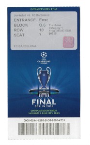 2015 UEFA Champions League Final Juventus v Barcelona - TICKET for sale on Ebay