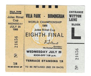 1966 World Cup Final UNUSED TICKET - West Germany v Spain @ Villa Park for sale on Ebay