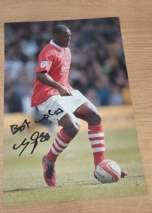 Superb Hand Signed Wes Morgan Nottingham Forest 12x8