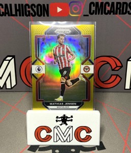 2022-23 panini prizm Mathias Jensen gold /10 Brentford for sale on Ebay