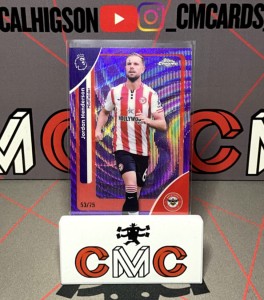2025-26 topps chrome premier league Jordan Henderson purple wave /75 Brentford for sale on Ebay