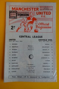 1969/70    MANCHESTER UNITED RESERVES v SHEFFIELD WEDNESDAY RESERVES for sale on Ebay