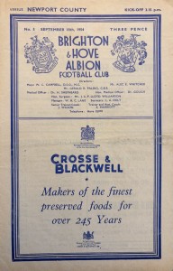 Brighton v Newport County Div 3 (S) 1954/55 for sale on Ebay