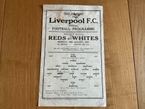Football Programme. Liverpool Reds V Whites Practice Match 1937. Busby Played. for sale on Ebay