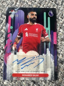 MOHAMED SALAH 8/10 Auto TOPPS FINEST (LIVERPOOL) 🔥🔥RARE🔥🔥 for sale on Ebay