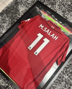 *Official Liverpool FC* Salah Framed Shirt - Signed by Mohamed Salah + COA (LFC) for sale on Ebay