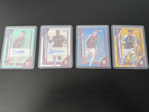 2025/26 Topps Premier League Chrome Aston Villa- Auto & Numbered Bundle for sale on Ebay