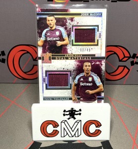 2024-25 panini impeccable John Mcginn Youri Tielemans dual patch /49 Aston Villa for sale on Ebay