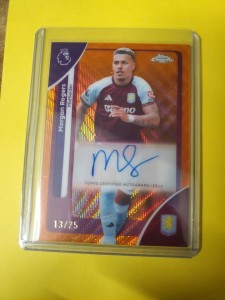 Topps Chrome Prem League 2026 Morgan Rogers Auto /25 Orange Chrome Aston Villa  for sale on Ebay