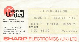 TICKET: Manchester United v Everton (FA Cup) 1982/1983 for sale on Ebay