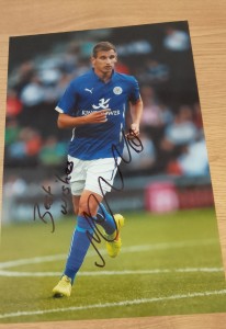 Superb Hand Signed Marc Albrighton 2014/15 Leicester City 12x8
