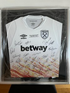 Signed & Framed West Ham United 2023 Conference League Winners Winners Shirt COA for sale on Ebay