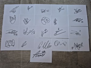 Signed 21 Signed Millwall Football White Index Cards 2025/26 for sale on Ebay