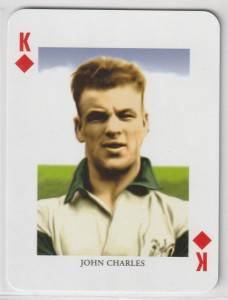 JOHN CHARLES - LEEDS UNITED & WALES - VINTAGE COLLECTABLE PLAYING CARD . for sale on Ebay