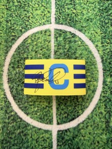 Raphina Of Brazil, Barcelona & Leeds United Signed Captain Armband wCOA for sale on Ebay