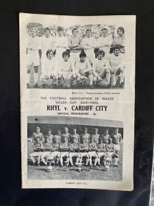Rhyl v Cardiff City (Welsh Cup Semi-Final) 1972 for sale on Ebay