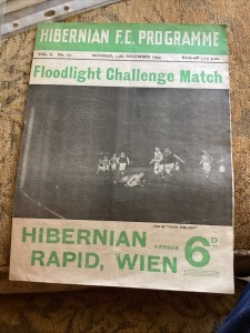Hibernian v Rapid Vienna 1954/55 Friendly for sale on Ebay