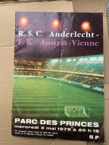 ANDERLECHT V AUSTRIA VIENNA 1978 EUROPEAN CUP WINNERS CUP FINAL for sale on Ebay
