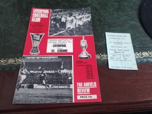 1977 European Cup Qtr Final 2nd Leg Liverpool v St Etienne Programme & Ticket for sale on Ebay
