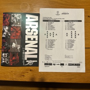 Arsenal V Atletico Madrid Programme & Team Sheet CL Semi Final 05/05/26 for sale on Ebay