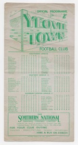 1951/52 Southern League - YEOVIL TOWN v. CHELMSFORD CITY for sale on Ebay