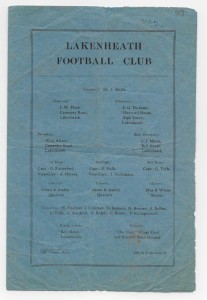 1947/48 Essex & Suffolk Border League - LAKENHEATH v. CLACTON TOWN 'A' for sale on Ebay