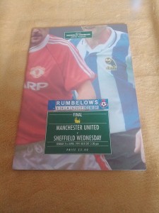Rumbelows League Cup Final 1991 Manchester United Vs Sheffield Wed Programme for sale on Ebay