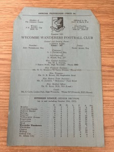 WYCOMBE WANDERERS RES v BARKING RES - RARE PROGRAMME - IL-RS - 22/10/1955 for sale on Ebay