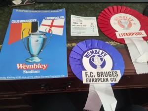 1978 European Cup Final Programme Liverpool v Club Brugge KV W/Ticket & Rosettes for sale on Ebay