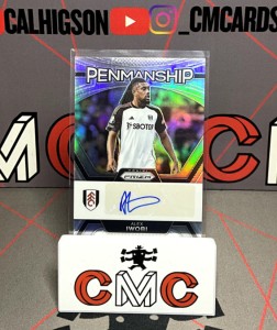 2023-24 panini prizm Alex Iwobi penmanship auto silver /25 Fulham for sale on Ebay
