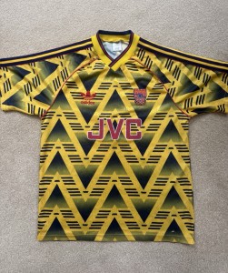 Original Arsenal FC 1991-93 Bruised Banana Adidas Away Shirt for sale on Ebay