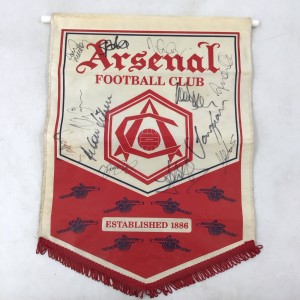Arsenal 1988-1990 Signed Pennant x12 Players Lee Dixon, Paul Merson, Nigel Wint. for sale on Ebay