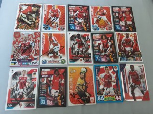 ARSENAL - Lot Of 15 Various Hand Signed Football trading cards  for sale on Ebay