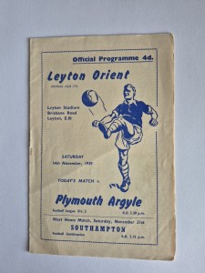 Leyton Orient V Plymouth Argyle 14/12/1959 Programme No Writing for sale on Ebay