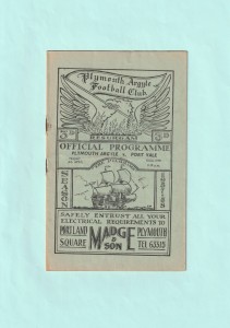 1957/58 LEAGUE DIVISION 3 SOUTH : PLYMOUTH ARGYLE v PORT VALE ON 4TH APRIL 1958 for sale on Ebay