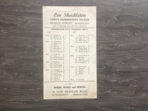 Football Memorabilia Sunderland FC  Len Shackleton Hairdressing Advert-Fixtures for sale on Ebay