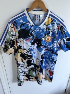 Manchester United x adidas Stone Roses Jersey Blue Size L Jersey VGC Immaculate for sale on Ebay