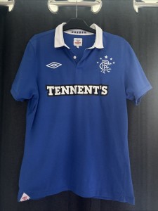 Glasgow Rangers Scotland 2010/11 Home Umbro Vintage Shirt men Small for sale on Ebay