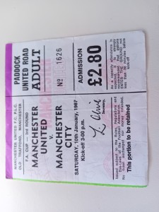Man United v Man City FA Cup 3rd Round, 10 Jan 1987 Ticket Stub for sale on Ebay